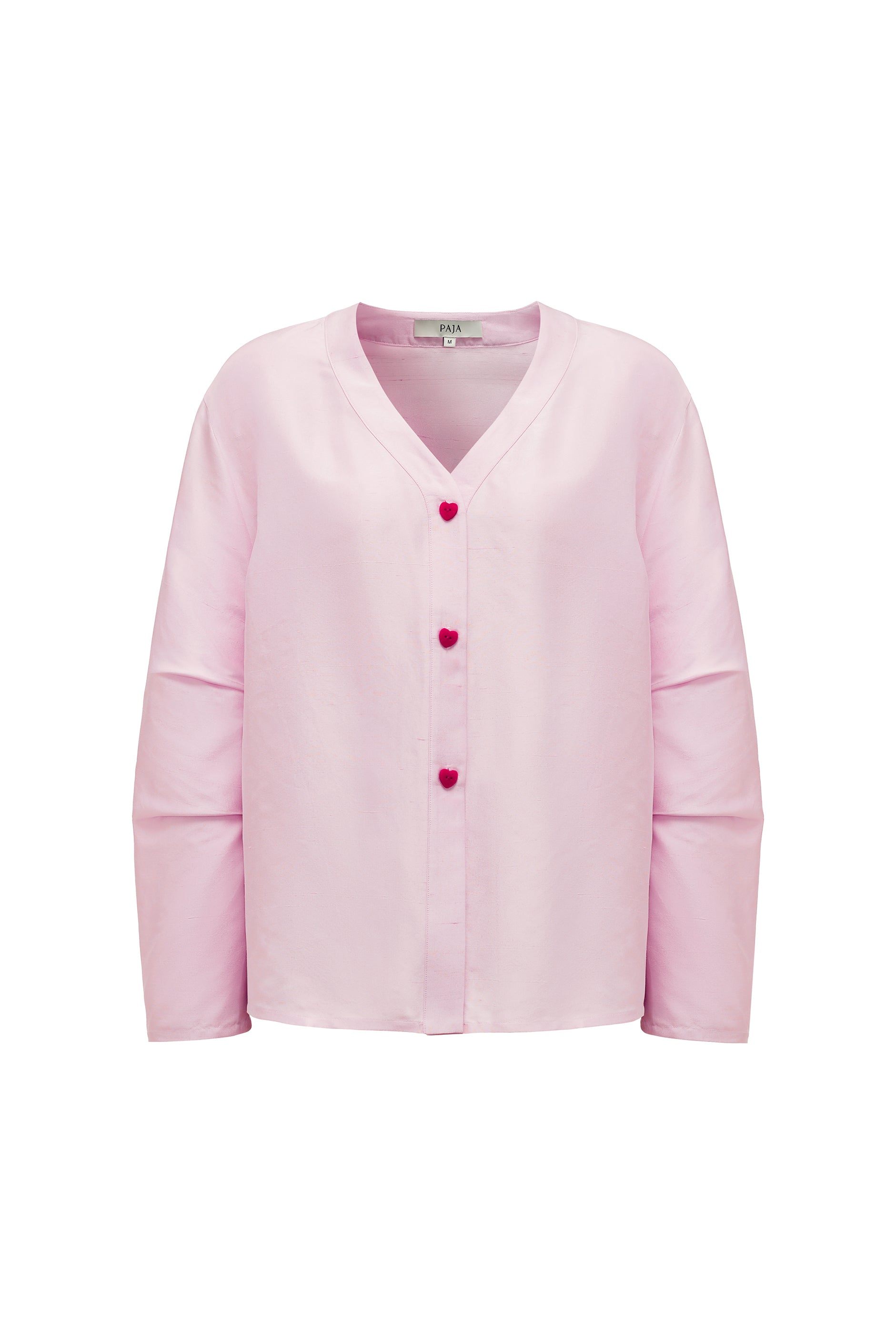 Mulberry Silk Button Shirt with Contrast Trim | Lightweight Top