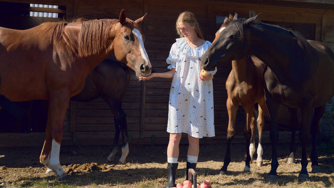 Lifestyle scene featuring a woman in soft silk sleepwear, highlighting comfort, calm moments, and everyday elegance.