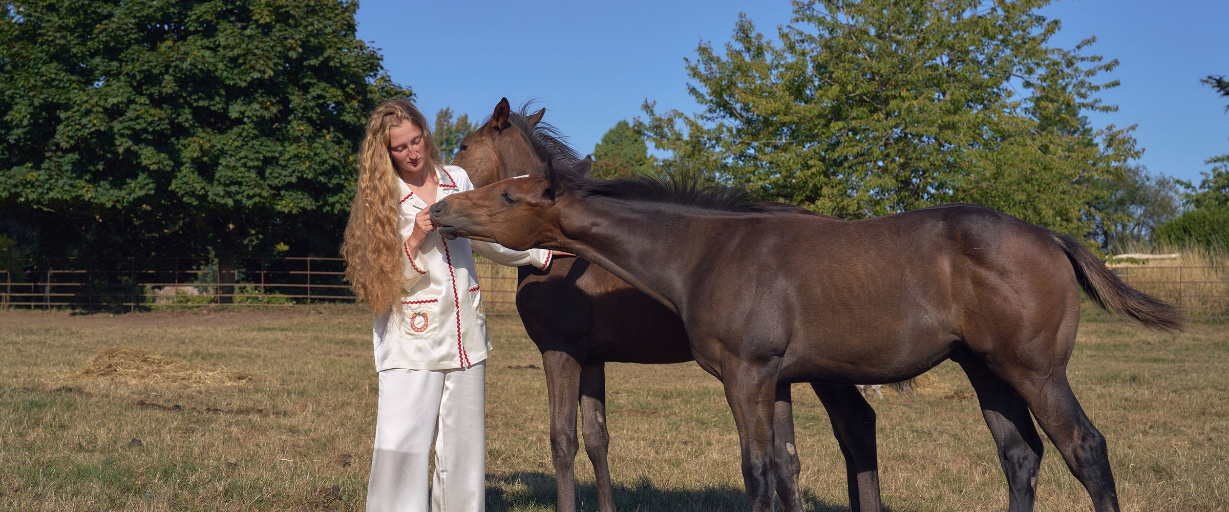 Lucky Pony Silk Pajama