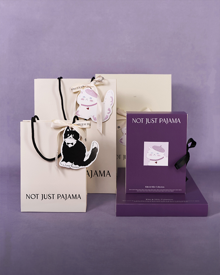 Kiki and Milo Cat 22 Momme Mulberry Silk Couple Pajama Set