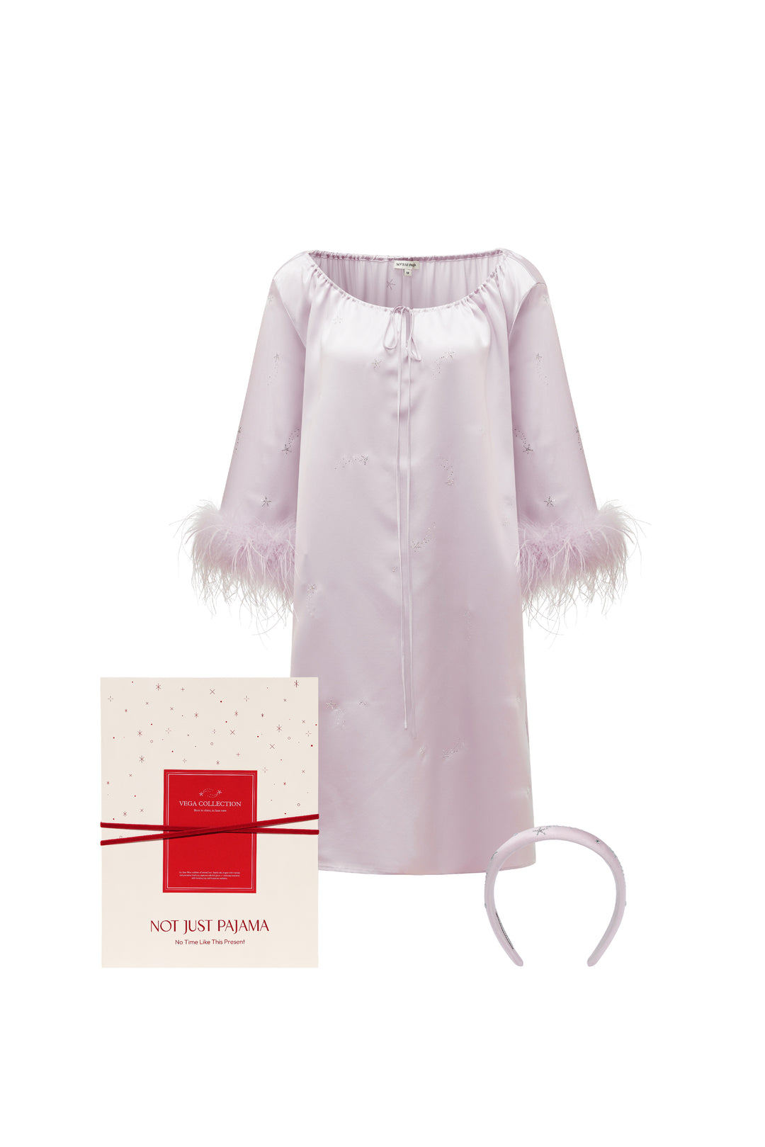 VEGA Collection Amethyst Silk Robe Matching Gift Set