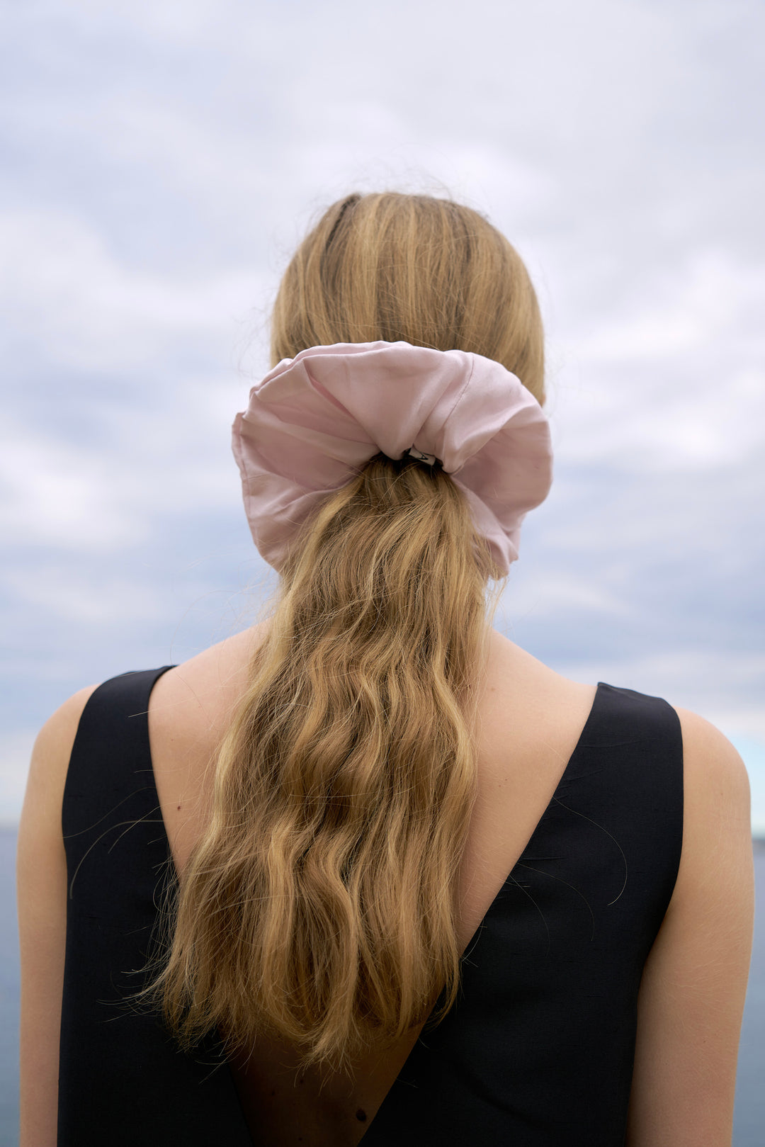 PAJA Berries Dupion Silk Oversized Scrunchie - Corn Yellow