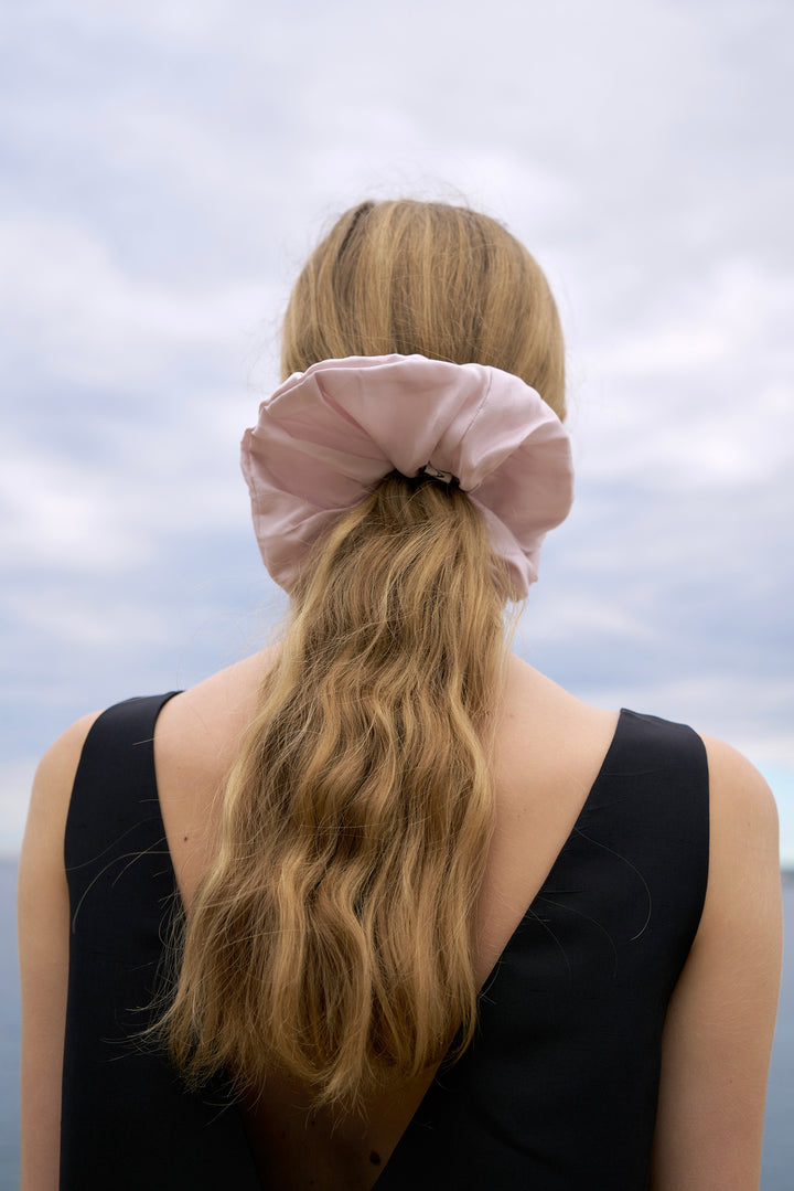 PAJA Berries Dupion Silk Oversized Scrunchie - Corn Yellow