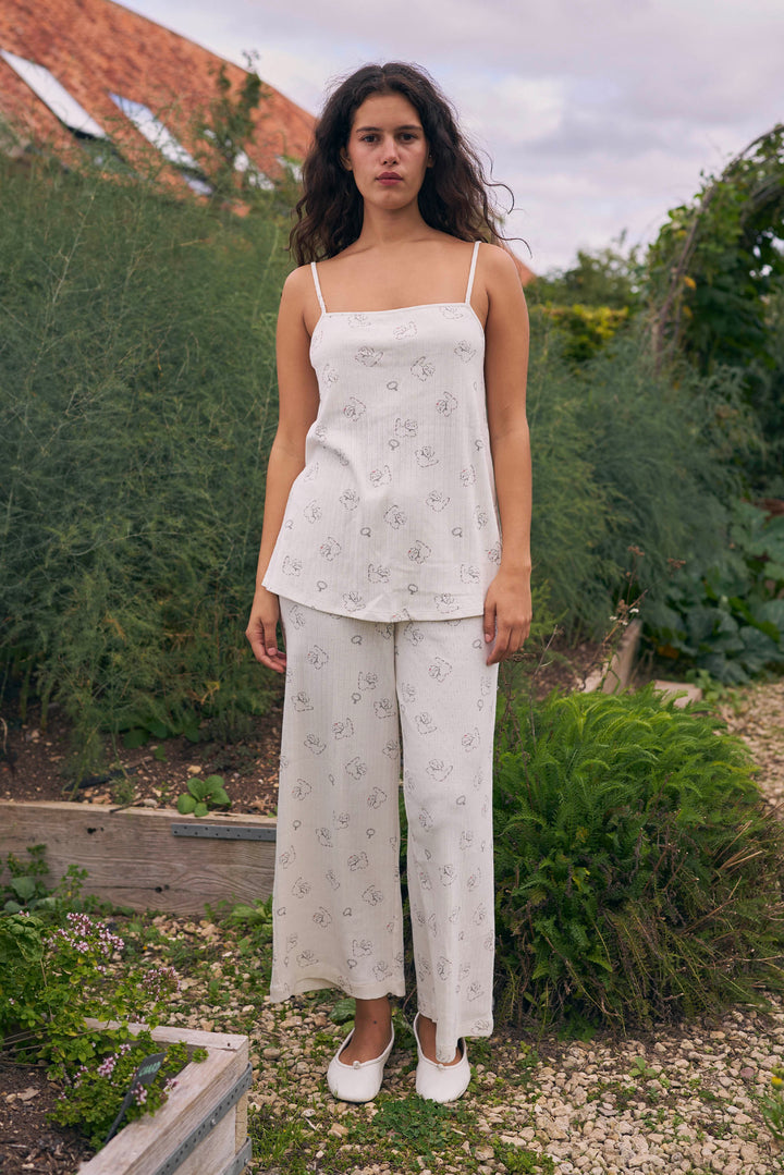 Kiki Cat Wool Silk Knit Top and Pants