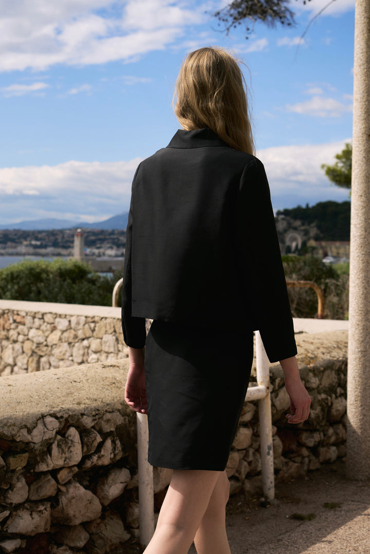 PAJA Berries Dupion Silk Women's Jacket - Midnight Black