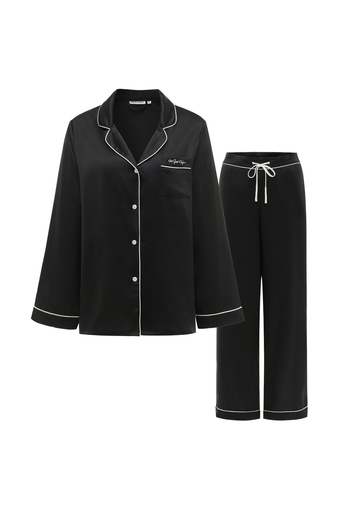 Love in Silk Gift Set | Classic Little Heart Pajama Set & Eye Mask - Multi Colour