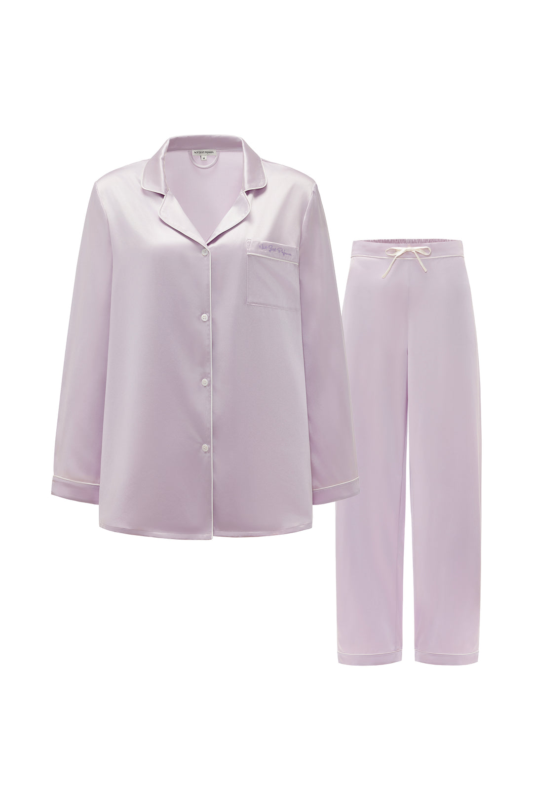 Ensemble de pyjama long en soie classique Little Heart