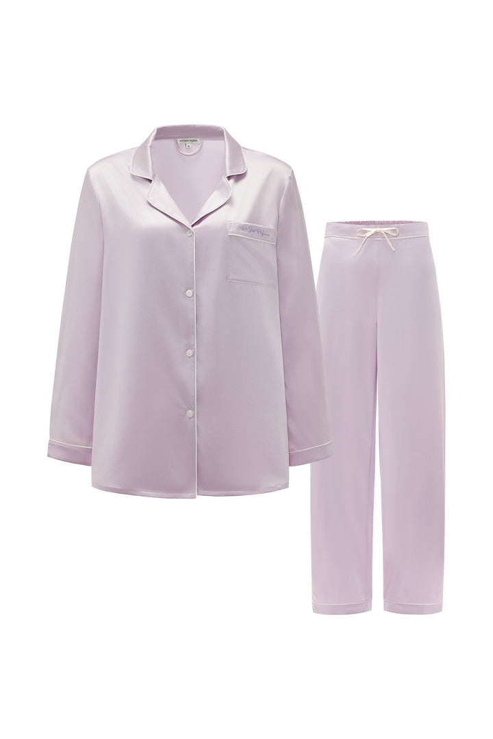 Ensemble de pyjama long en soie classique Little Heart