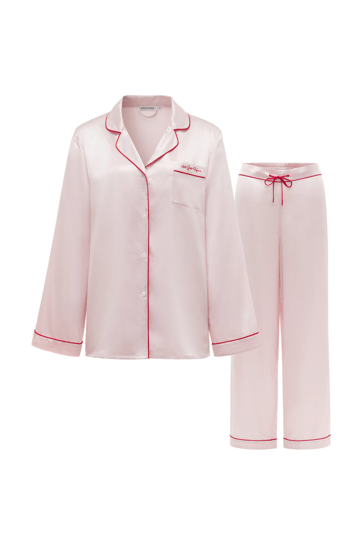 Love in Silk Gift Set | Classic Little Heart Pajama Set & Eye Mask - Multi Colour