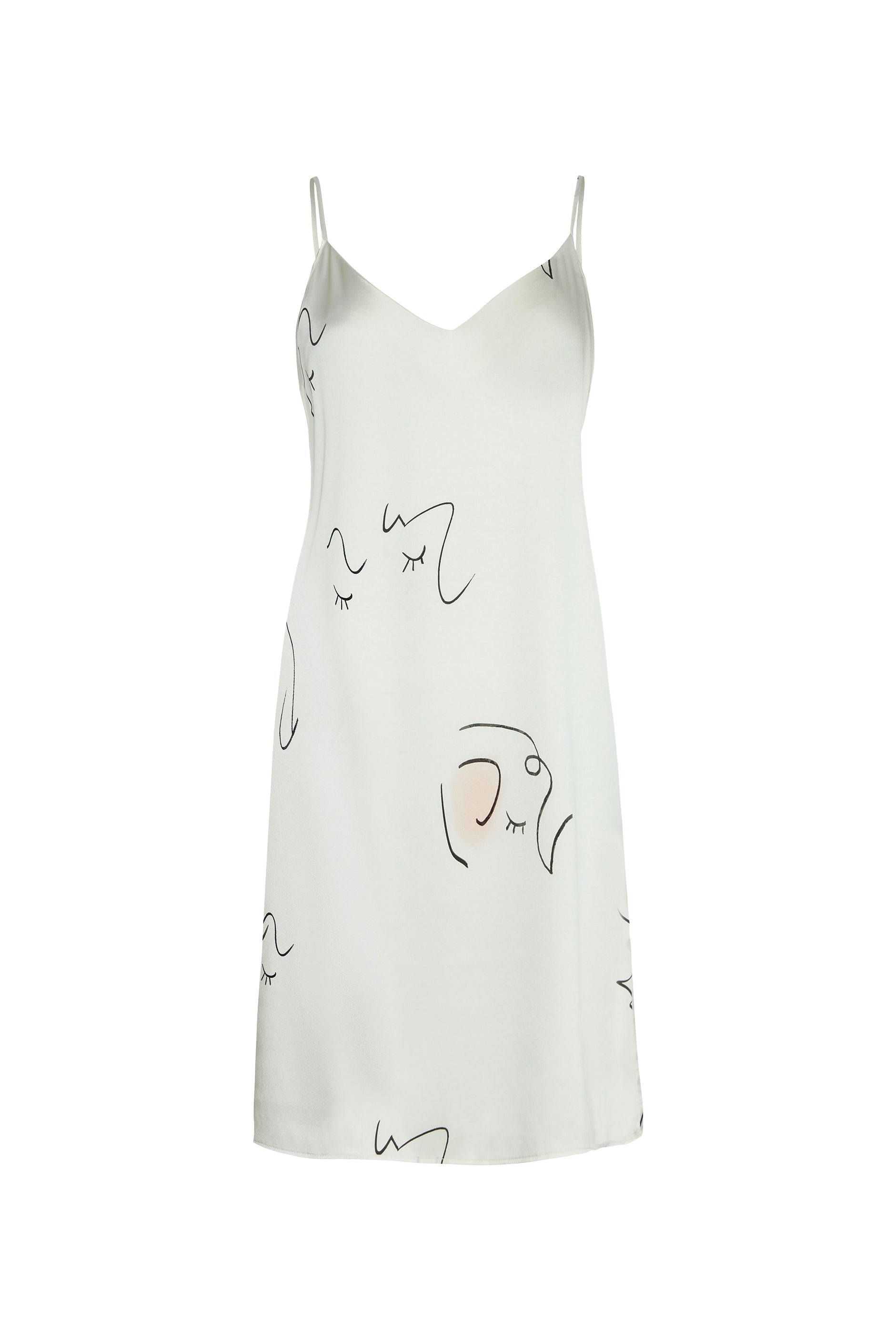 The Dream Collection Slip Dress - Ivory-Silk Slip Dress-S-White-219RARS16662-Not Just Pajama