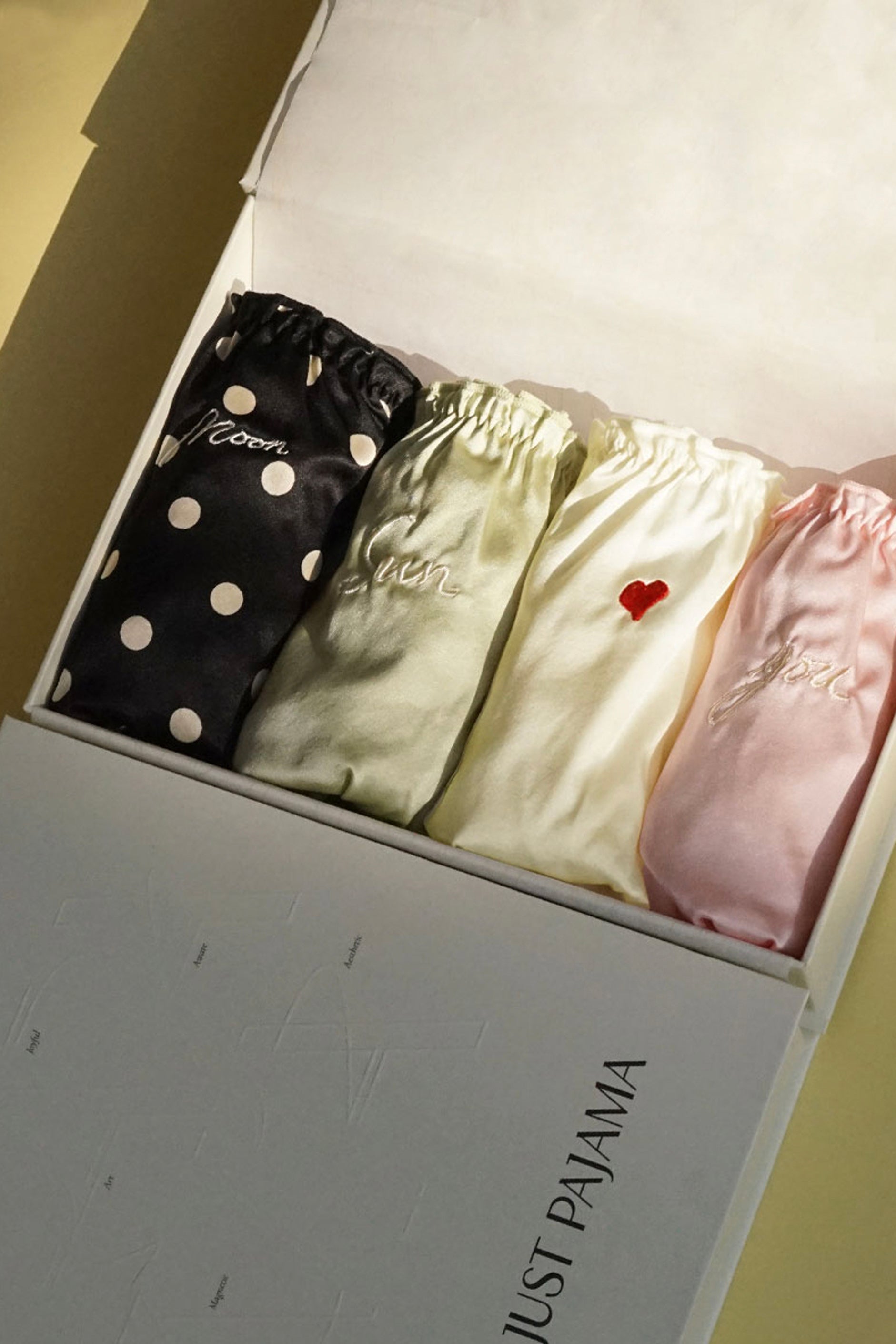 Poetic Silk Panties - 4 Pcs-Silk Underwear-Not Just Pajama