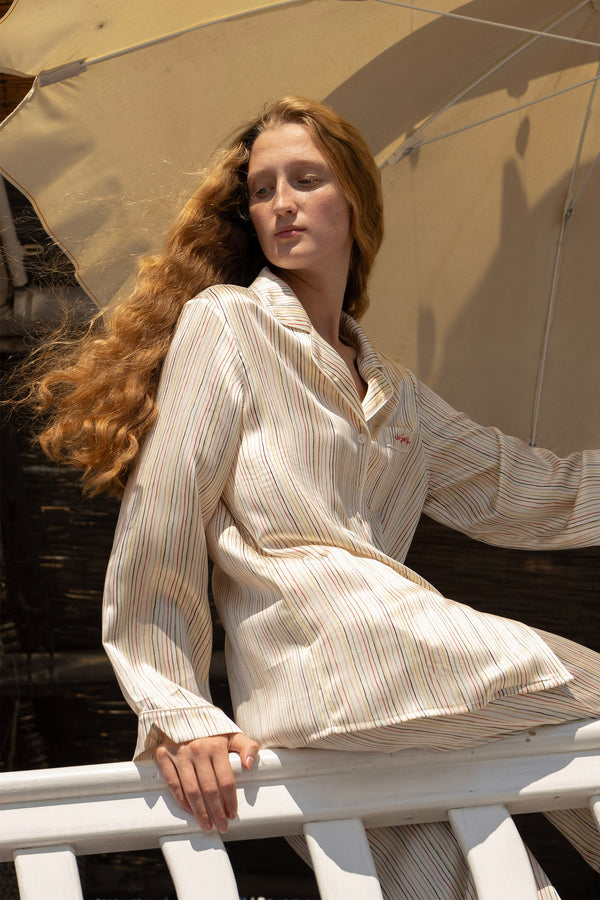 Little Heart Classic Silk Pajama Long Set