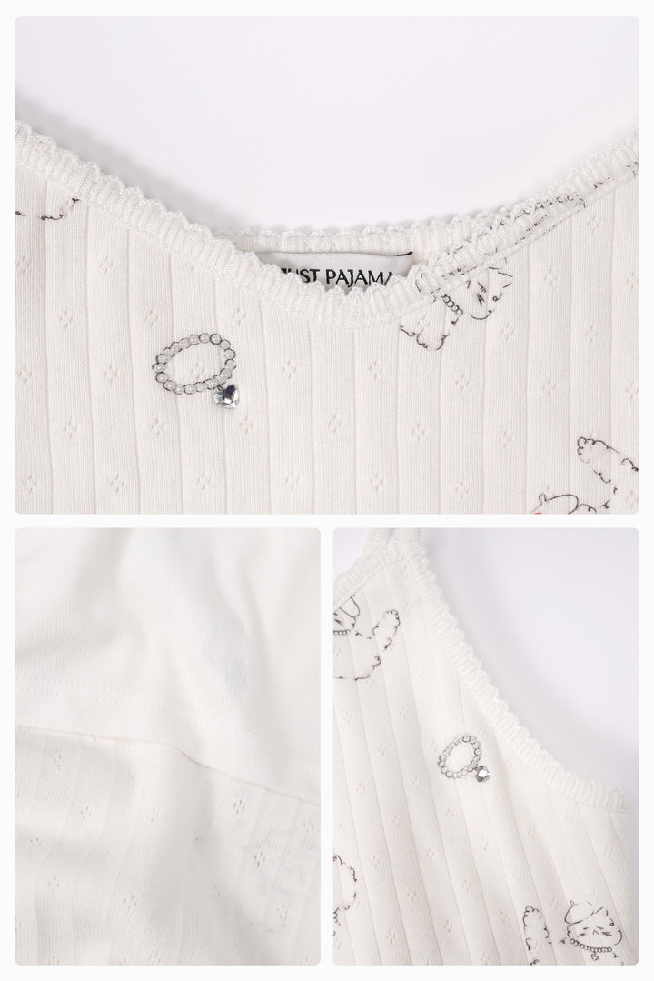 Pearl Kiki Cat Wool Silk Knit Lounge Separates