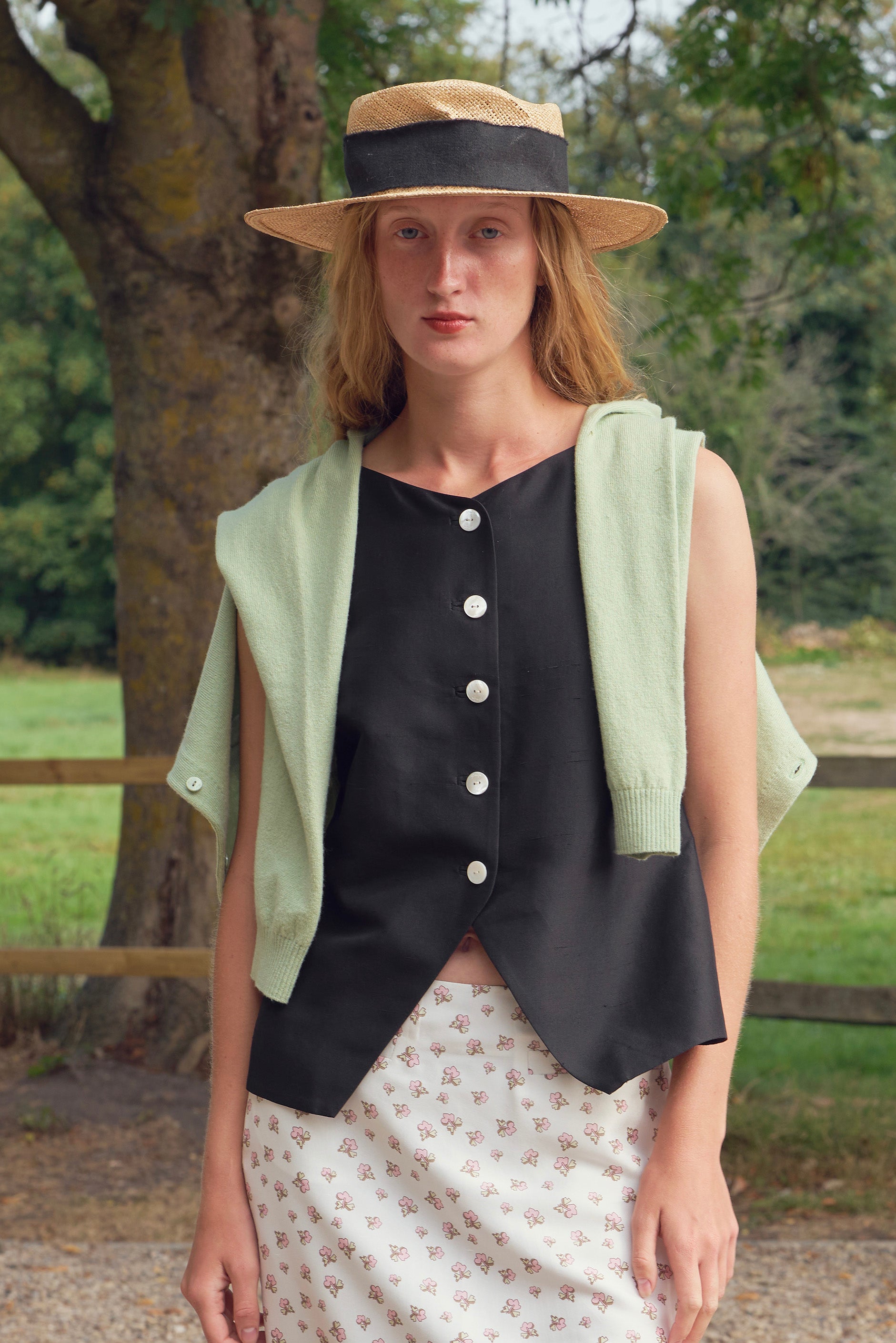 PAJA Women's Dupion Silk V-Neck Vest - Black – Not Just Pajama