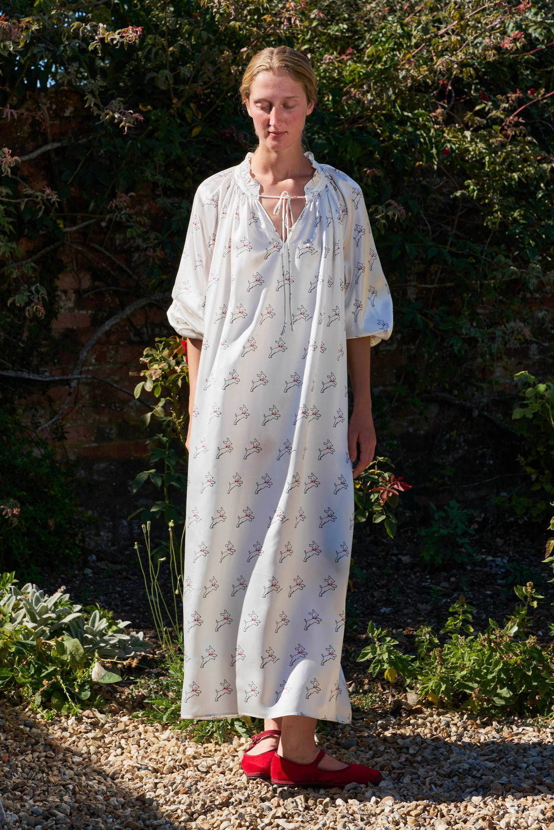 Bubbie 22 Momme Silk Printed Long Robe