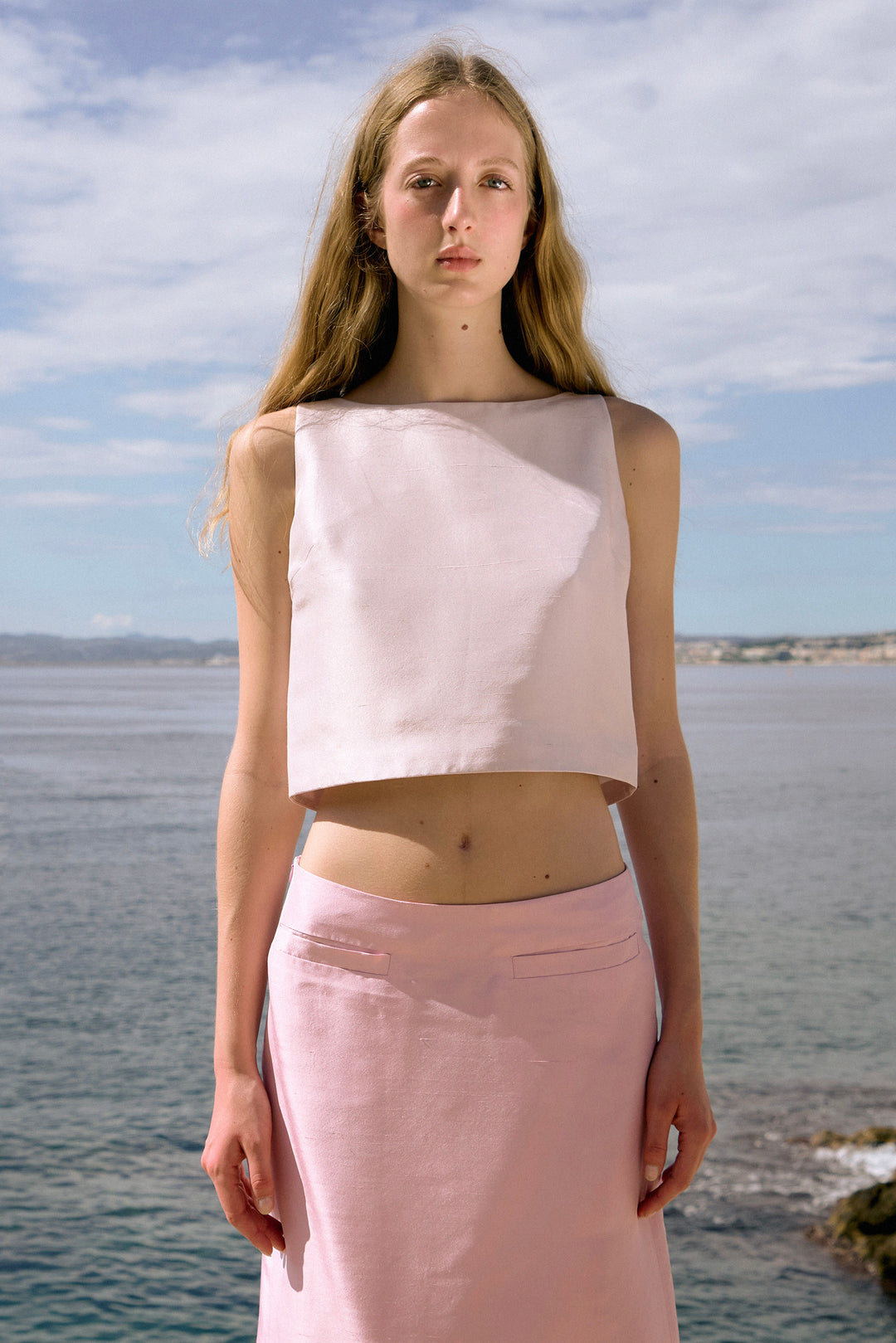 PAJA Berries Dupion Silk Top with Bows - Pink