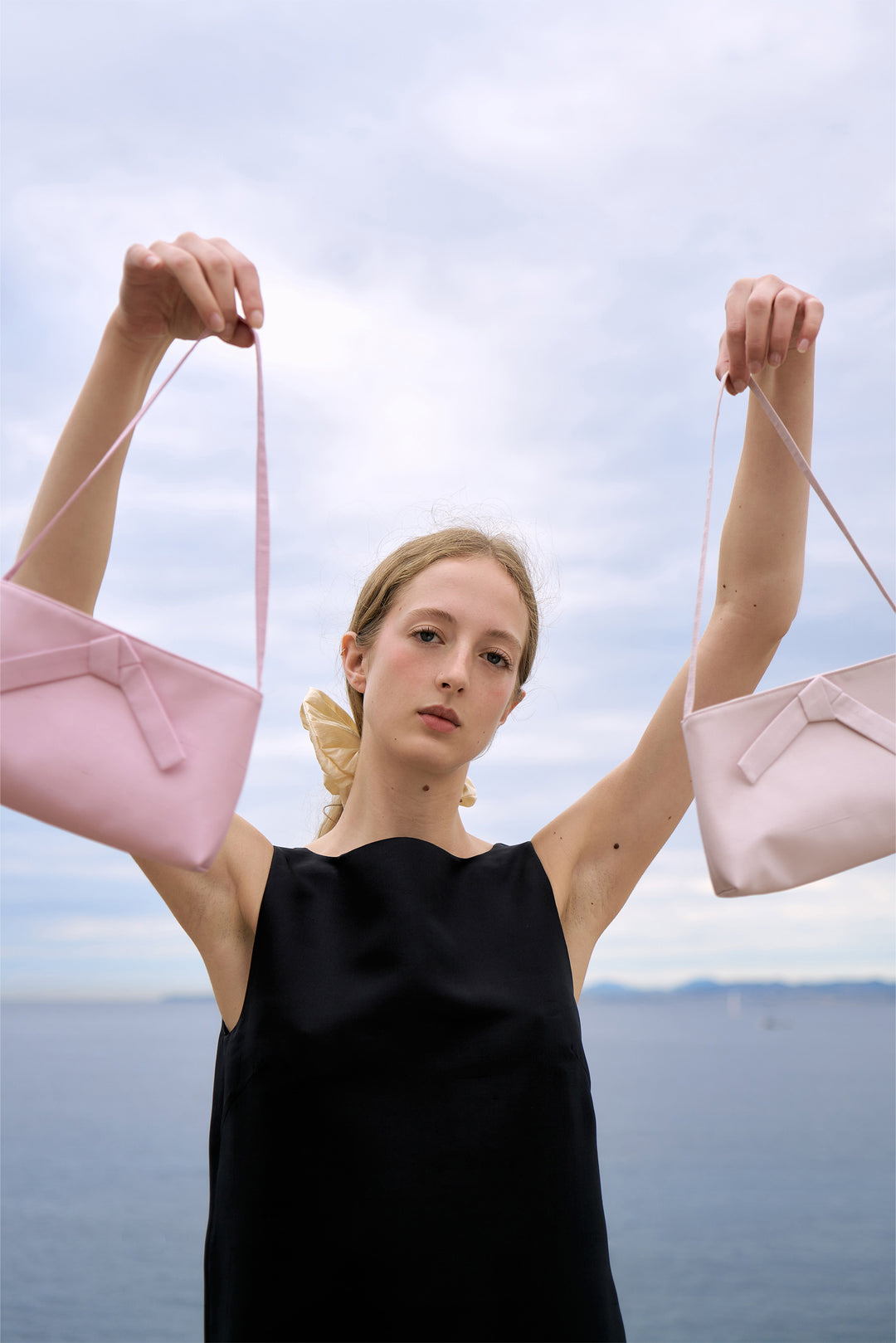 PAJA Berries Bow Dupion Silk Bag - Pink