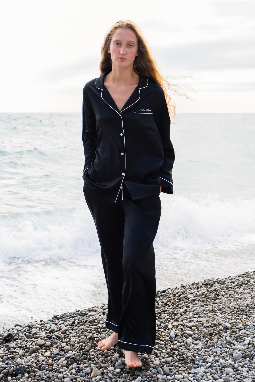 Love in Silk Gift Set | Classic Little Heart Pajama Set & Eye Mask - Multi Colour