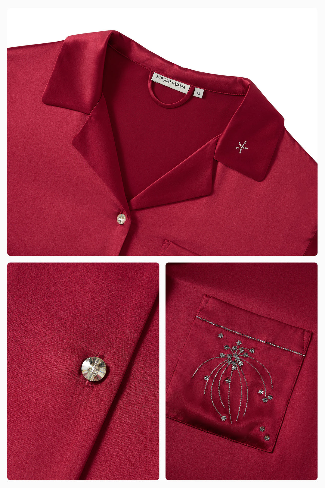 VEGA Women’s 22mm Mulberry Silk Pajama Set-Silk Pajamas Long Set-Not Just Pajama