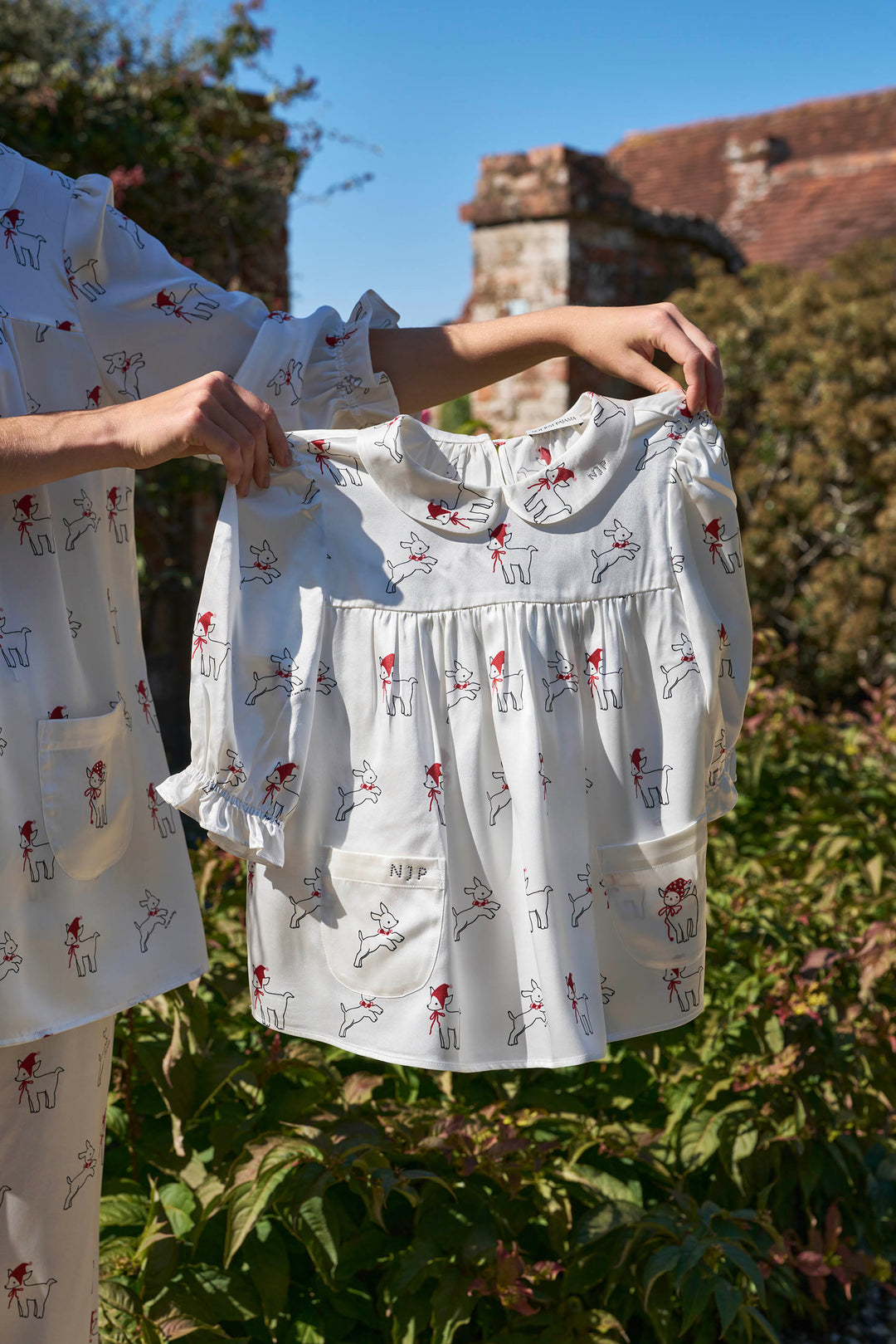 Kids Bubbie 22 Momme Silk Peter Pan Collar Short Pajama Set – Made to Order