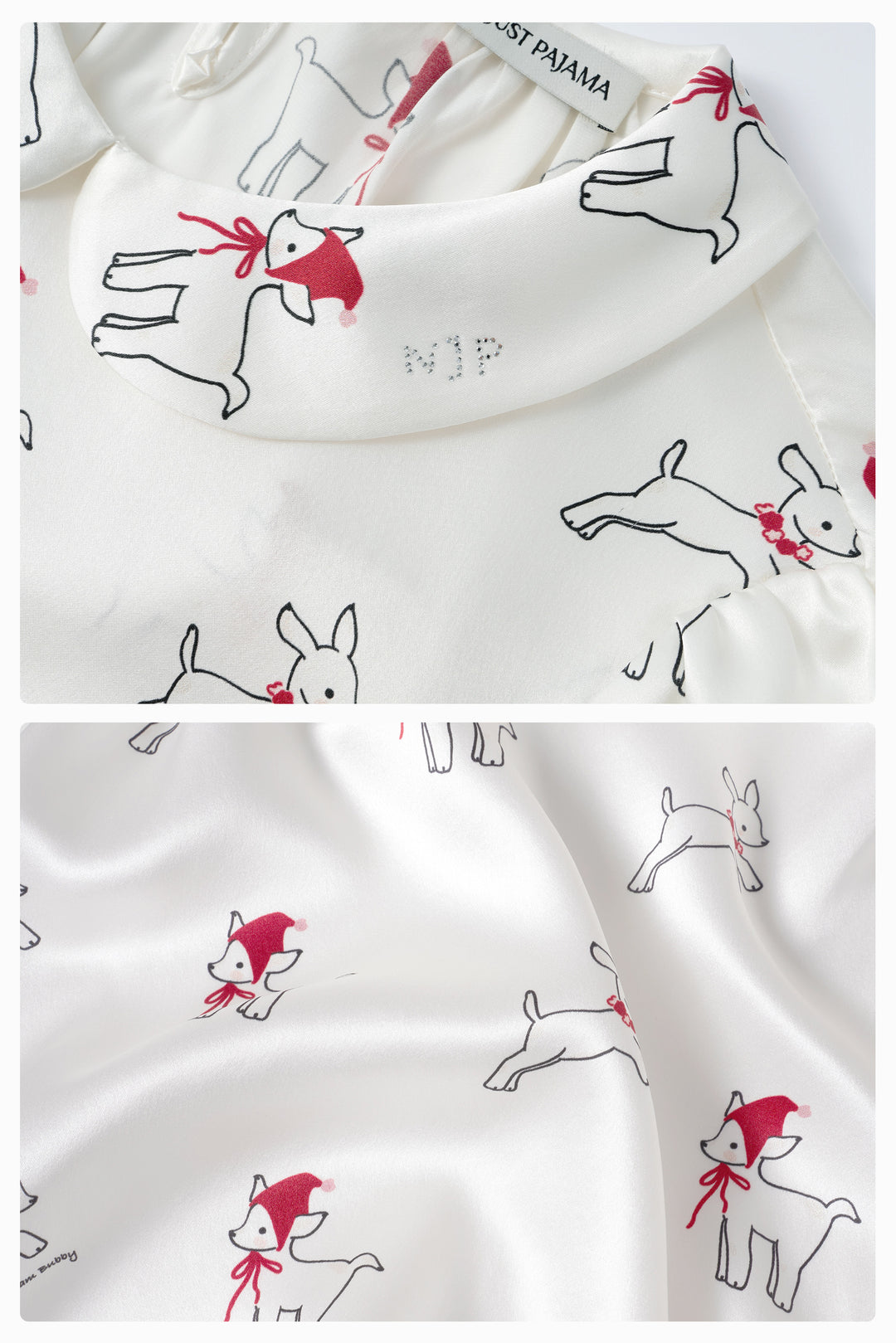 Kids Bubbie 22 Momme Silk Peter Pan Collar Short Pajama Set – Made to Order