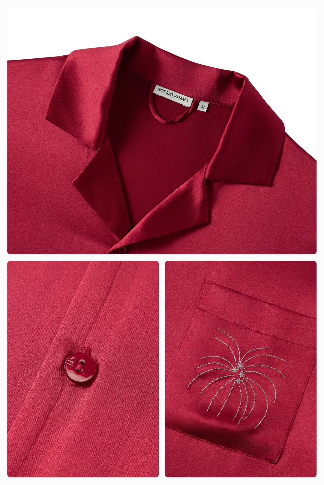 VEGA Men’s 22mm Mulberry Silk Pajama Set-Silk Pajamas Long Set-Not Just Pajama