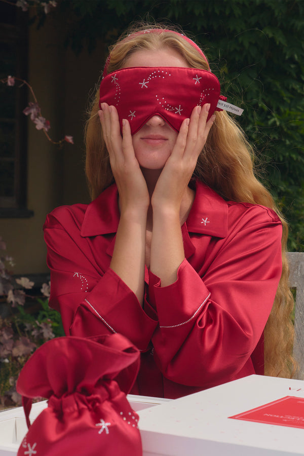 VEGA Women’s 22mm Mulberry Silk Crystal Sleep Mask