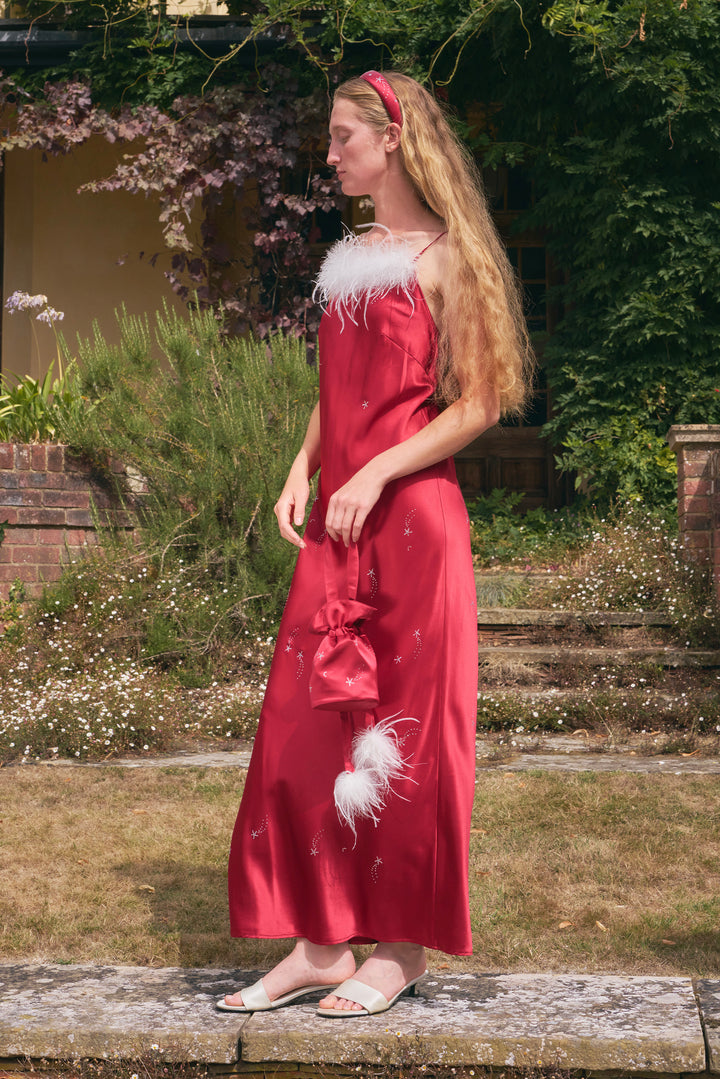 VEGA Women’s 22mm Mulberry Silk Crystal-Embellished Slip Dress-Silk Dress-Not Just Pajama