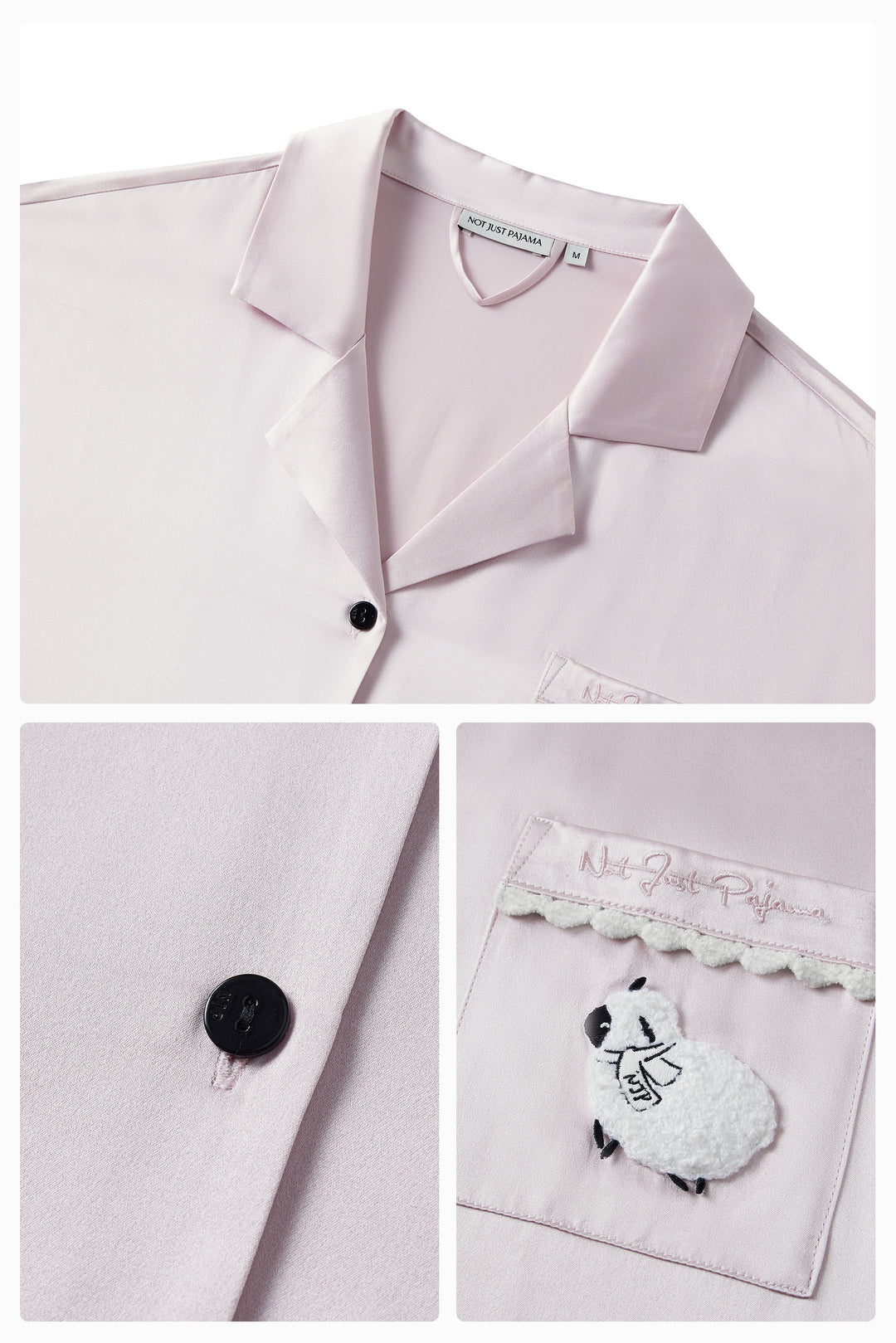 BUBU Collection Silk Velour Edging Long Sleeve Pajama Set