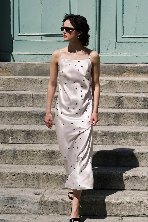 Seidenkleid „Puppy Edition Playful Paws“