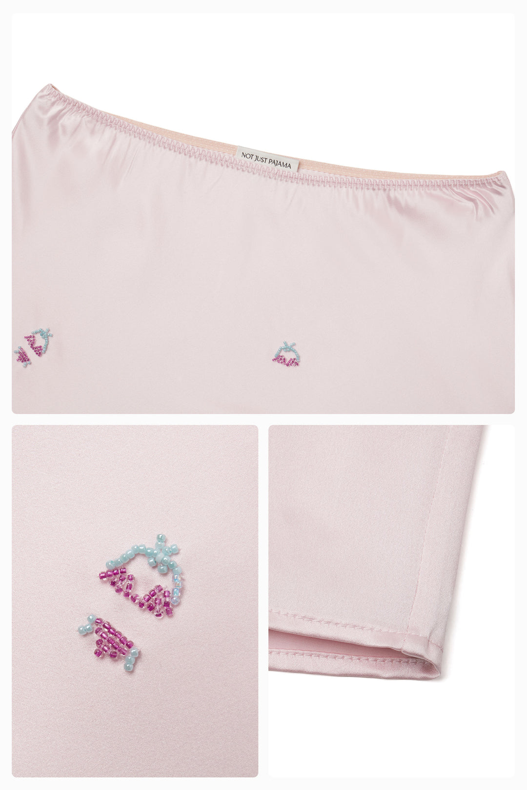 PAJA Beaded Summer Escapes Silk Midi Skirt - Pink