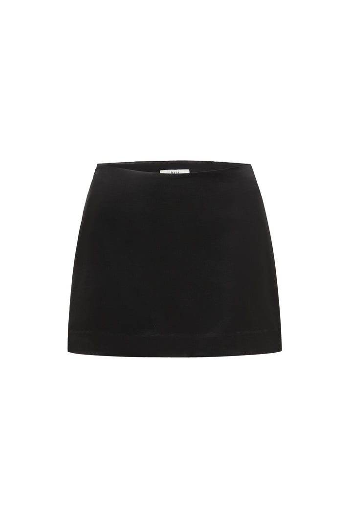 PAJA Dinner Hour Silk-Wool Satin Mini Skirt