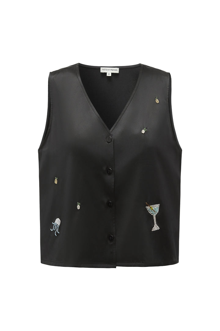 PAJA Beaded Summer Escapes Silk Vest