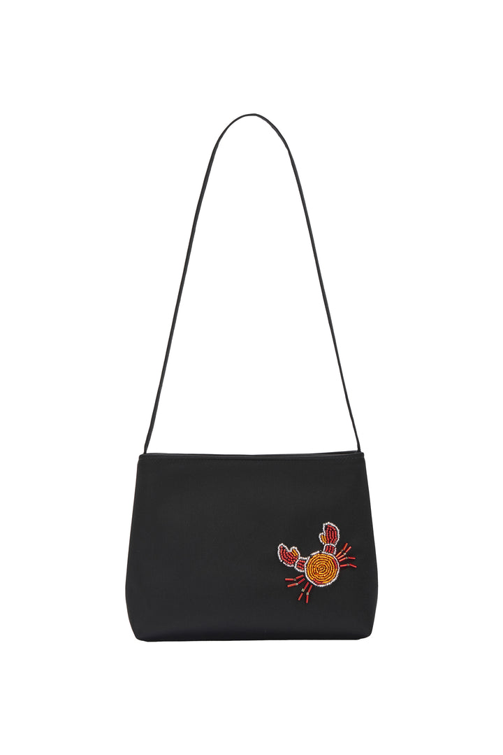 PAJA Beaded Summer Escapes Silk Handbag - Black