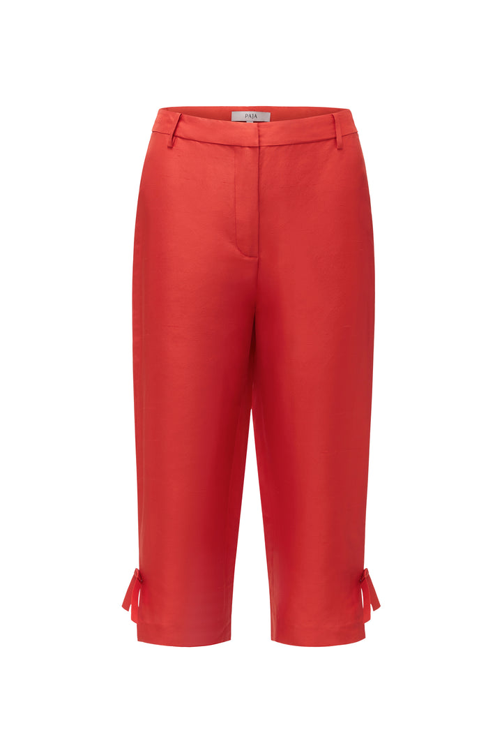 PAJA Berries Women's Dupion Silk Capri Pant - Black