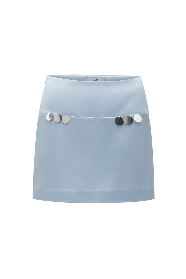 PAJA Gleam Collection Silk-Wool Mini Skirt - Black