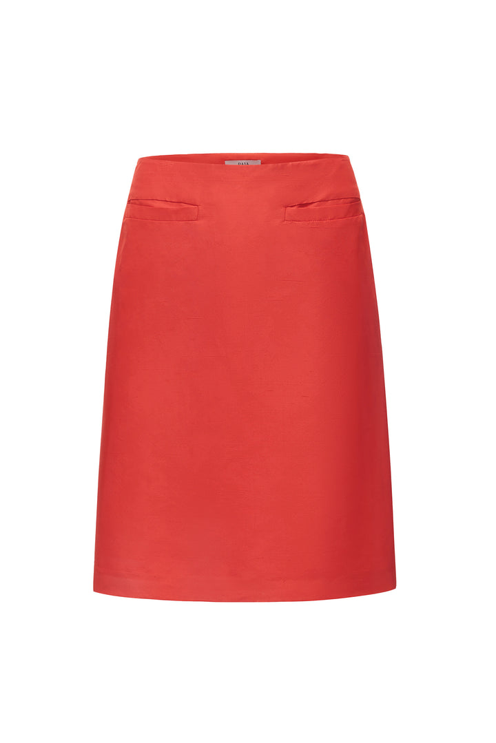 PAJA Berries Women's Dupion Silk A-Line Skirt - Pink