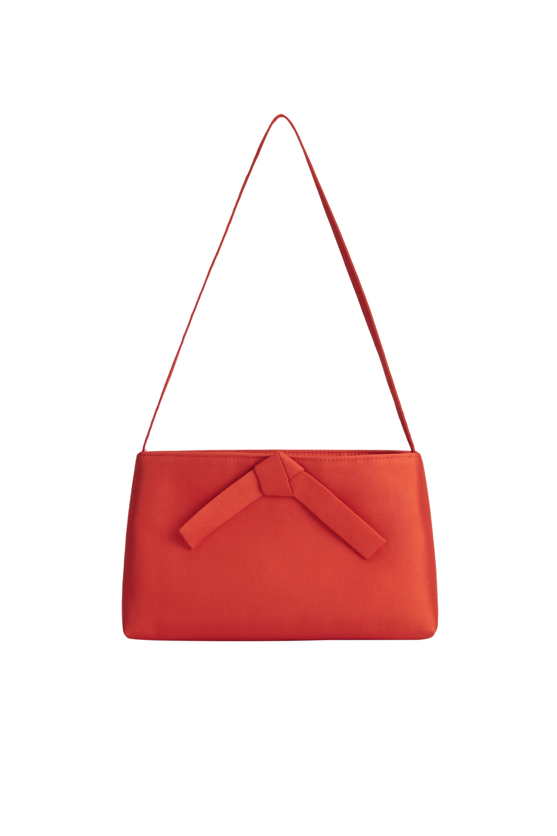 PAJA Berries Bow Dupion Silk Bag - Rose Pink-Silk Bags-Red-P7010-Not Just Pajama