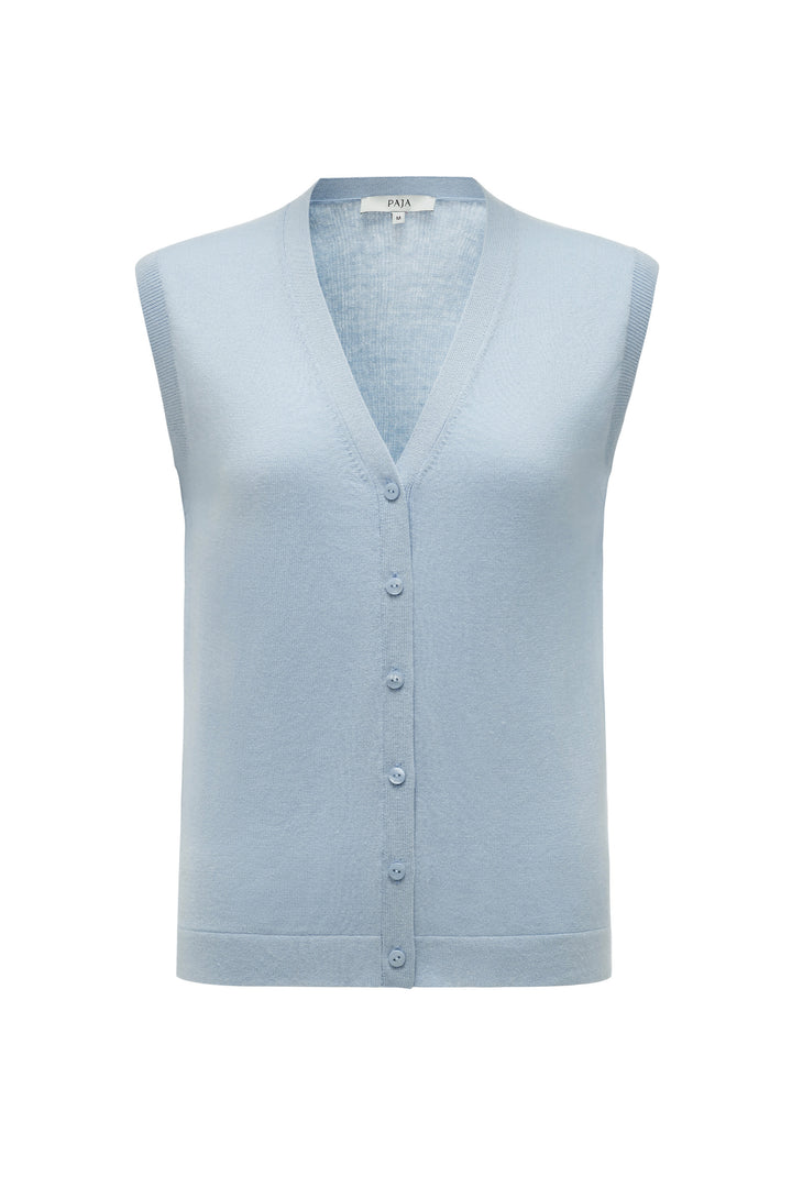 PAJA Gleam Collection Cashmere-Silk Vest Cardigan