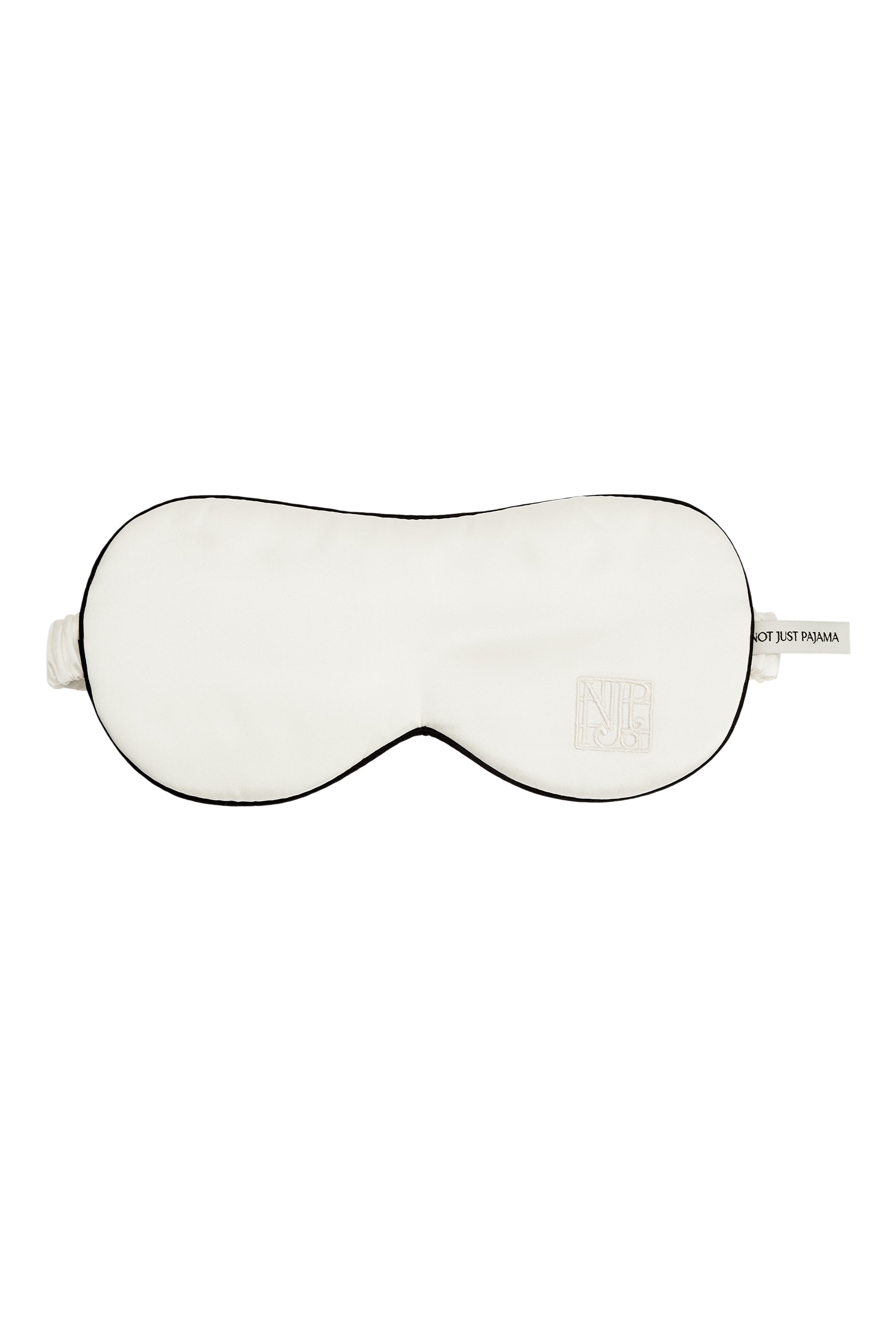 Timeless Collection Silk(22mm) Eye Mask - Multi Color-Silk Accessories-Pearl White-NJP2505-Not Just Pajama