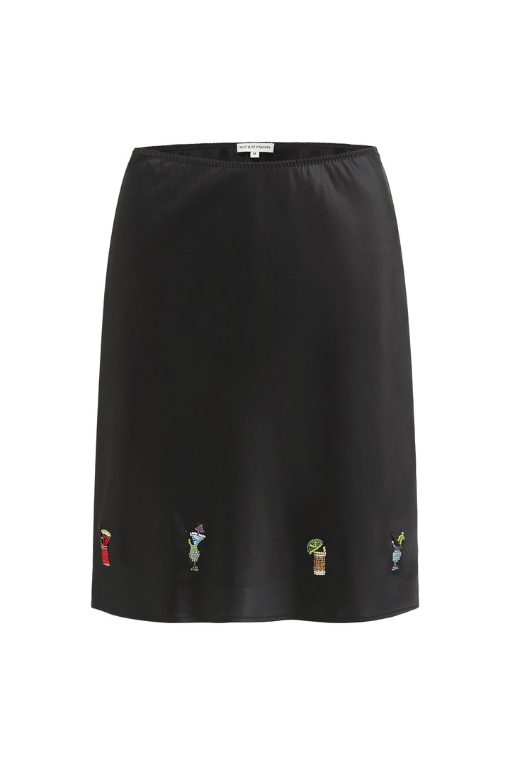 PAJA Beaded Summer Escapes Silk Midi Skirt - Green