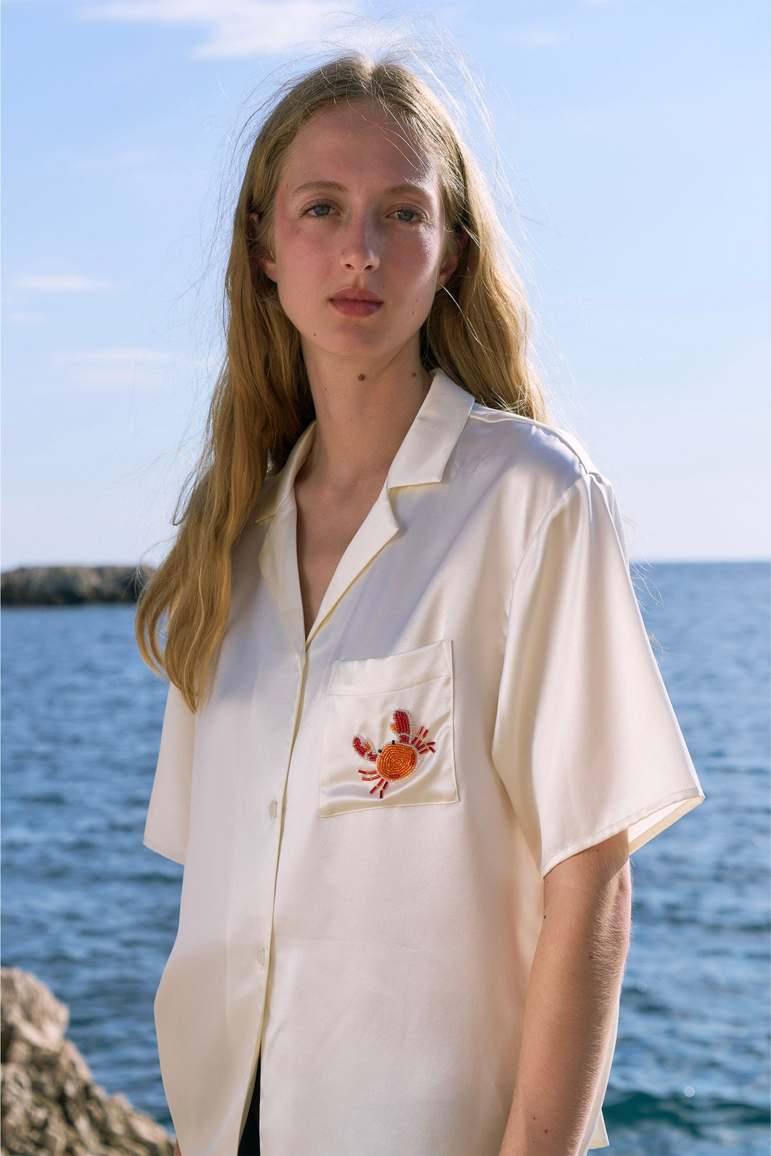 PAJA Beaded Summer Escapes Blouse - White