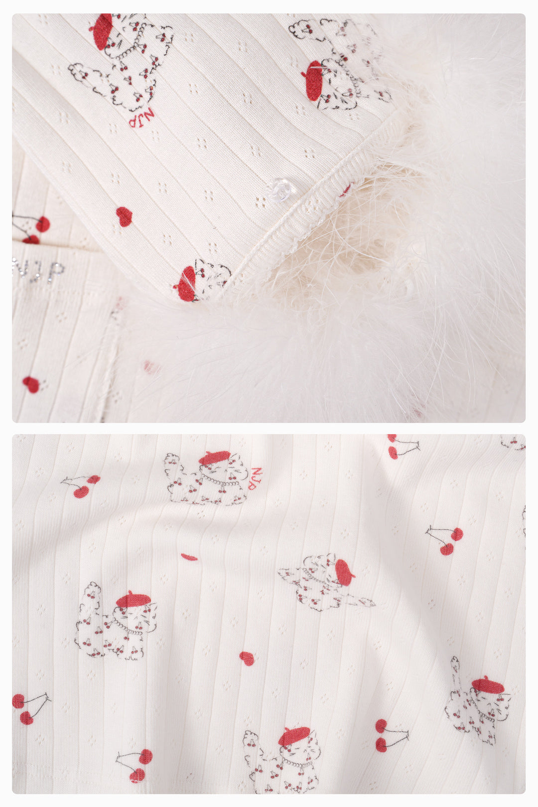 Kiki Cat Wool Silk Knit Top and Pants