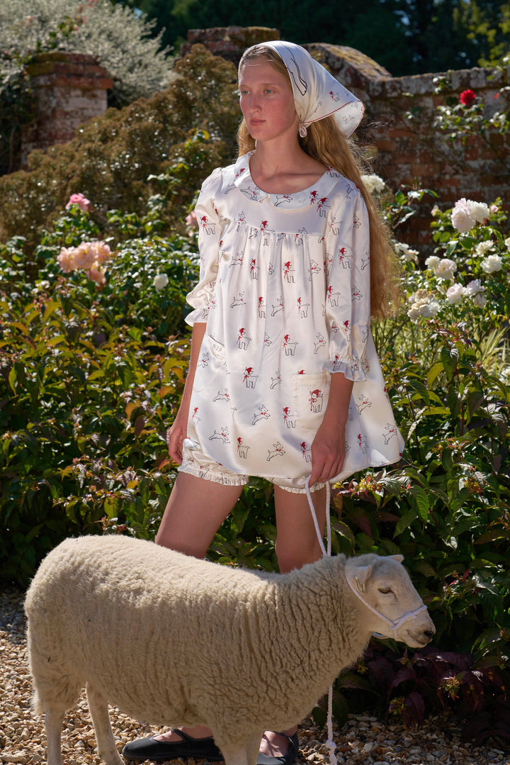 Bubbie 22 Momme Silk Peter Pan Collar Short Pajama Set