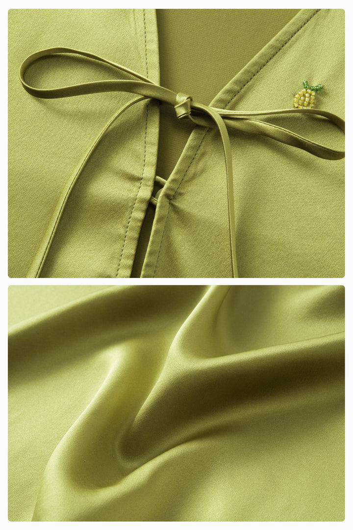 PAJA Beaded Summer Escapes Long Sleeve Blose - Green