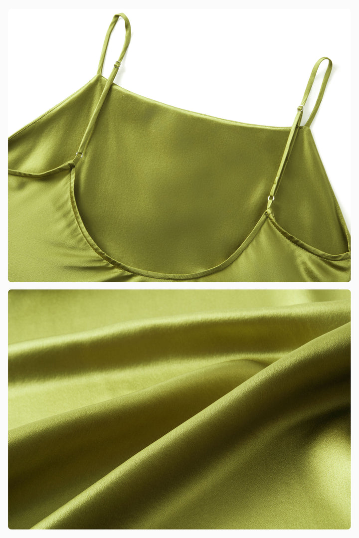 PAJA Beaded Summer Escapes Silk Slip Dress - Green