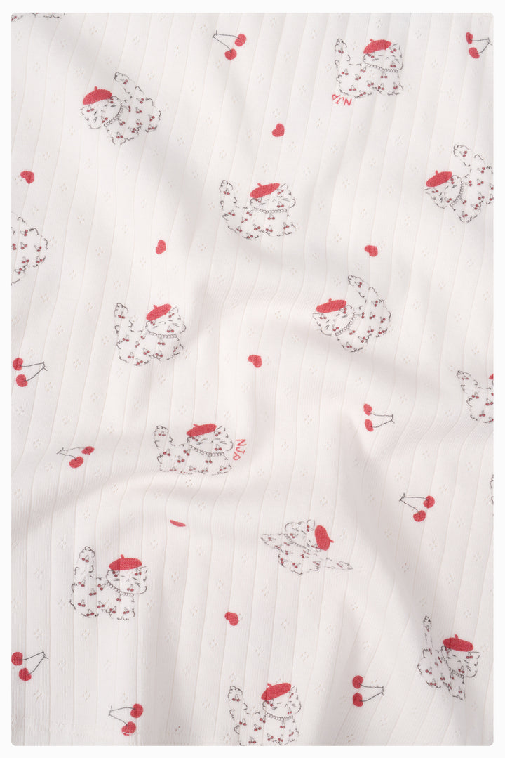 Kiki Cat Wool Silk Knit Square Neck Tank Top