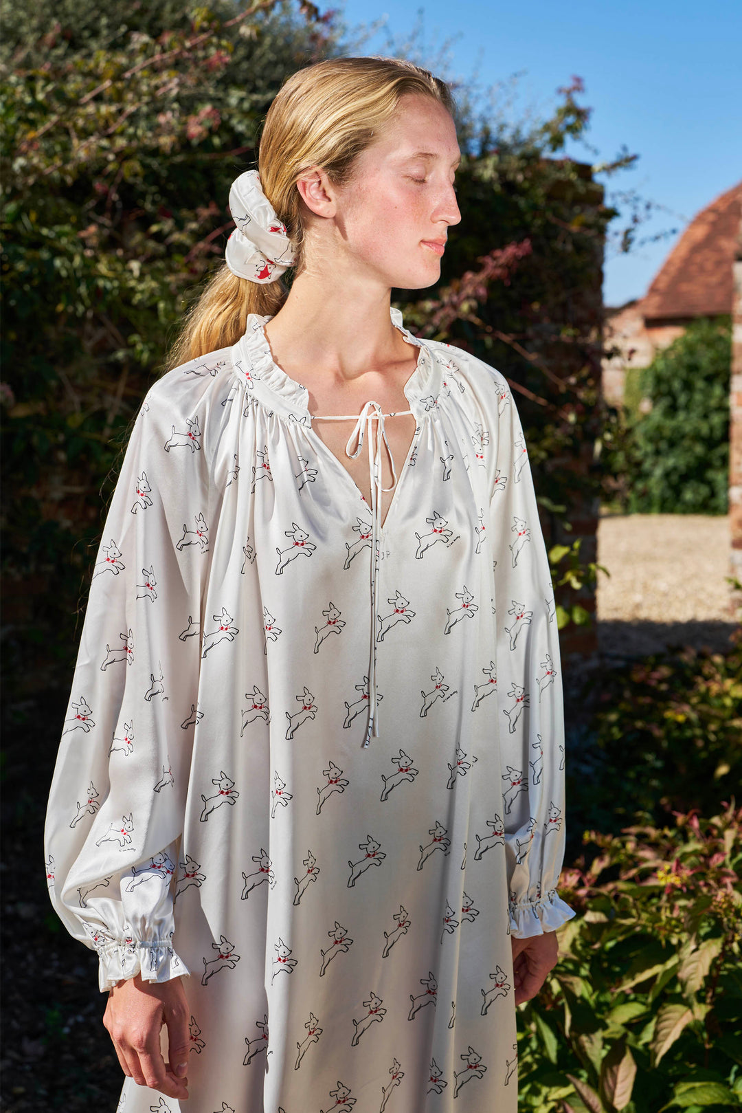 Bubbie 22 Momme Silk Printed Long Robe