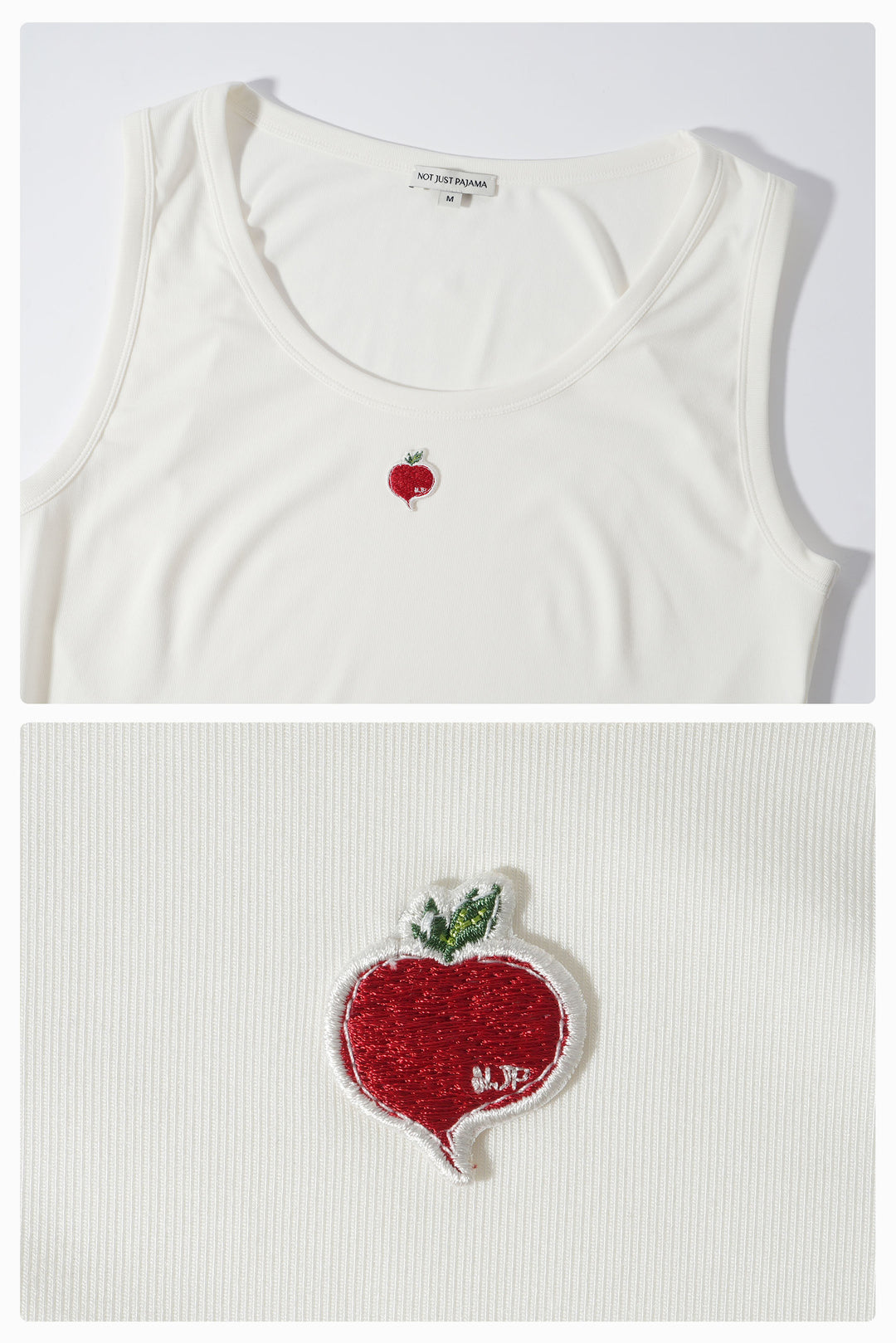 Farm Edit Red Turnip Modal-Silk Knit Tank Top