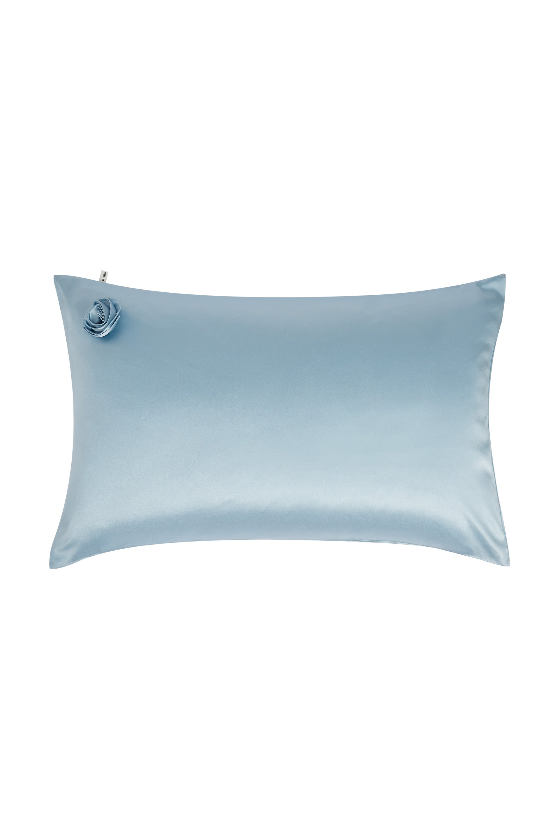 Tuscan Sun Silk Rose Pillowcase-Silk Accessories-Blue (Rose Top Left)-Queen (74cm*48cm)-NJP24112-Not Just Pajama